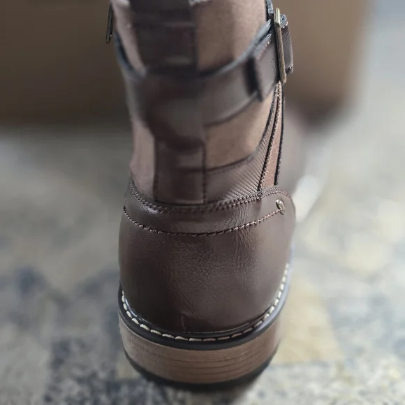 Steve Madden Dark Brown Leather Boots - Picture 3 of 6